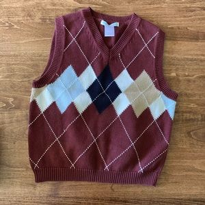 Janie and Jack boys brown sweater vest, size 4